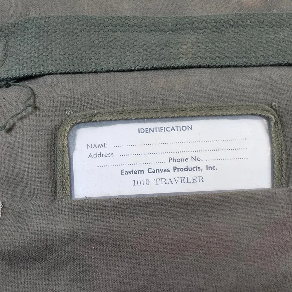 Eastern Canvas Products Duffel Bag Mens Large Olive Green Good 1010 Traveler